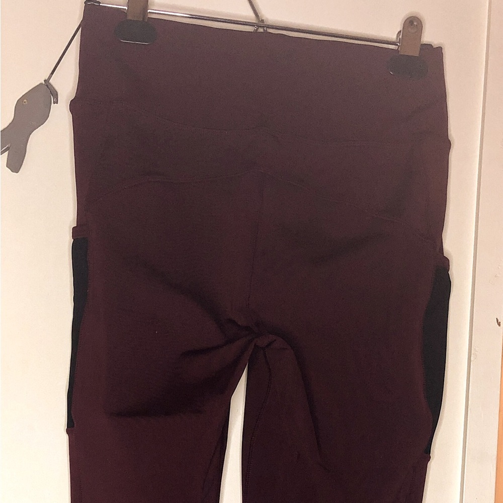 POP Fit Leggings - Lily with pockets Burgandy Size L